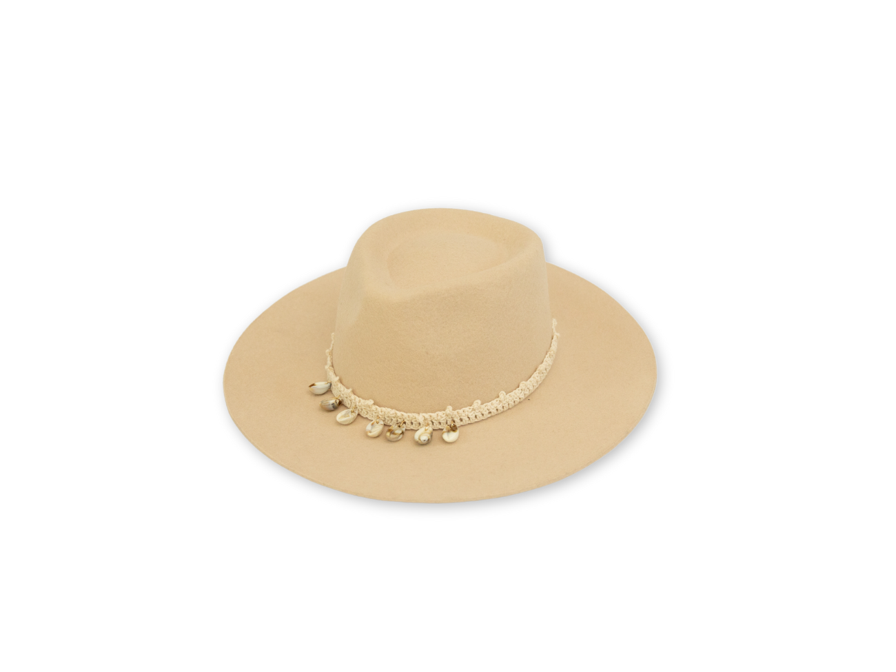 Hatstrap Picot Seashells - Warm White