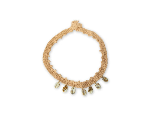 Hatstrap Picot Seashells - Beige