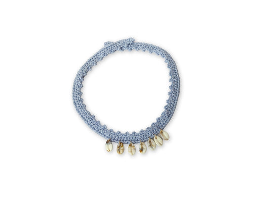 Hatstrap Picot Seashells - Baby Blue