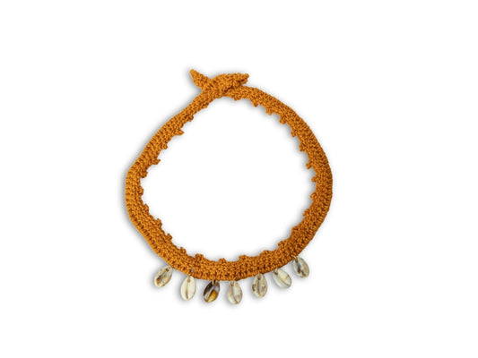 Hatstrap Picot Seashells - Rusty Orange