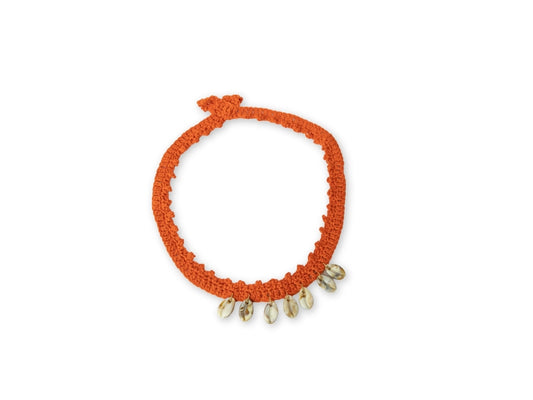 Hatstrap Picot Seashells - Red