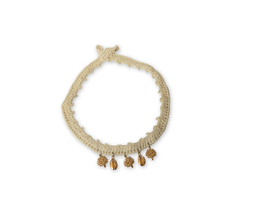 Hatstrap Picot Coral Cowry - Warm White