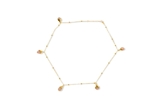 Hatstrap - Rose quartz gem