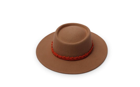 Hatstrap Picot - Deep Orange