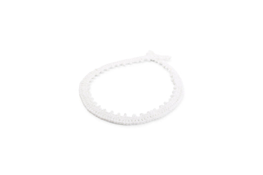 Hatstrap Picot - White